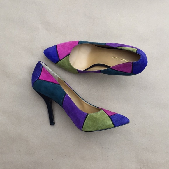 nine west multicolor pumps